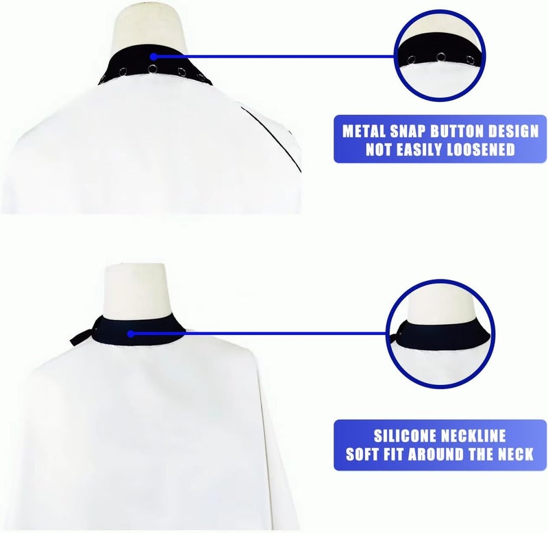 Nicoc Professional Salon Barber Cape, Waterproof Polyester Hair Cutting Cape, Silicone Neckline, Snap Button Colla, Extra Large - Image 3